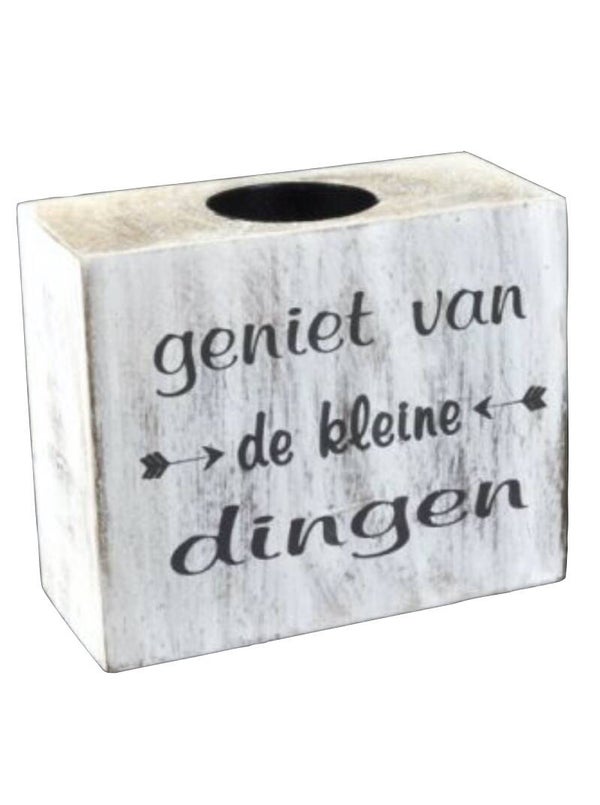 Geniet van de kleine dingen - waxinehouder