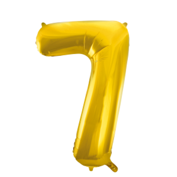 Folieballon goud - cijfer 7