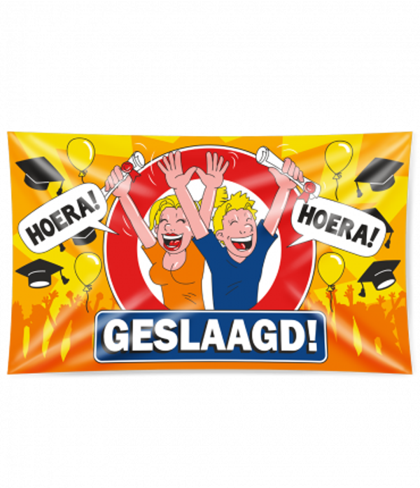 Geslaagd - gevel vlag XXL