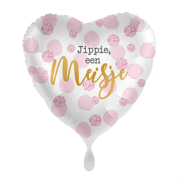 Jippie een meisje - folieballon