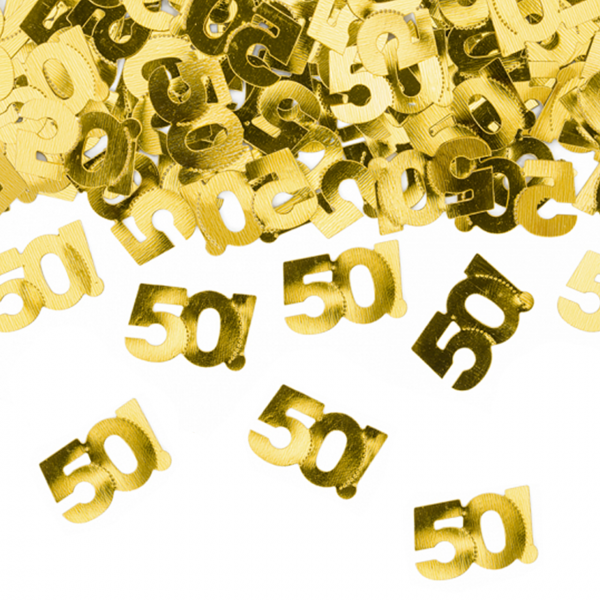 50 Goud - tafelconfetti