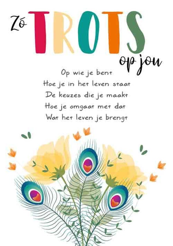 Zo trots op jou - wenskaart Intense