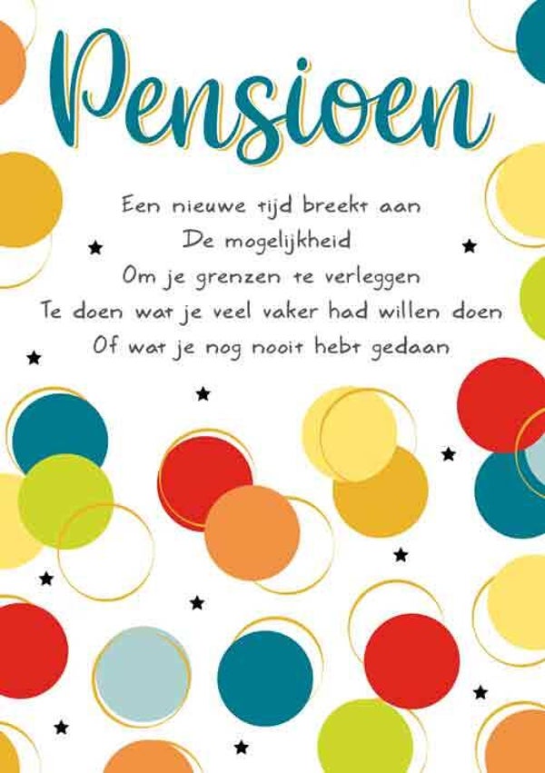 Pensioen - wenskaart Intense