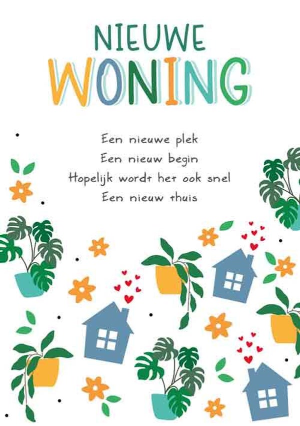 Nieuwe woning - wenskaart Intense