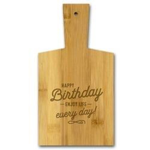 Happy birthday - bamboe borrelplank