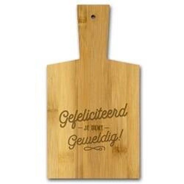 Gefeliciteerd - bamboe borrelplank