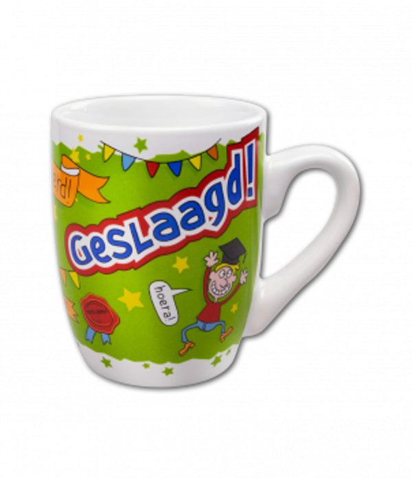 Geslaagd goed gedaan - cartoonmok