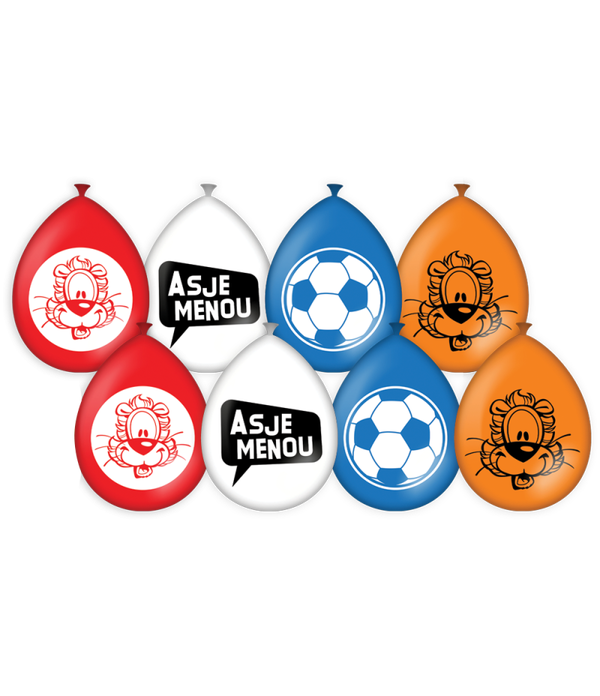 Ballonnen Loeki de Leeuw - oranje/ rood / wit / blauw