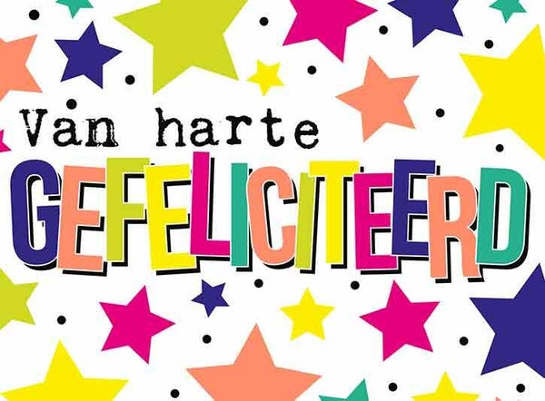 Van harte gefeliciteerd - wenskaart