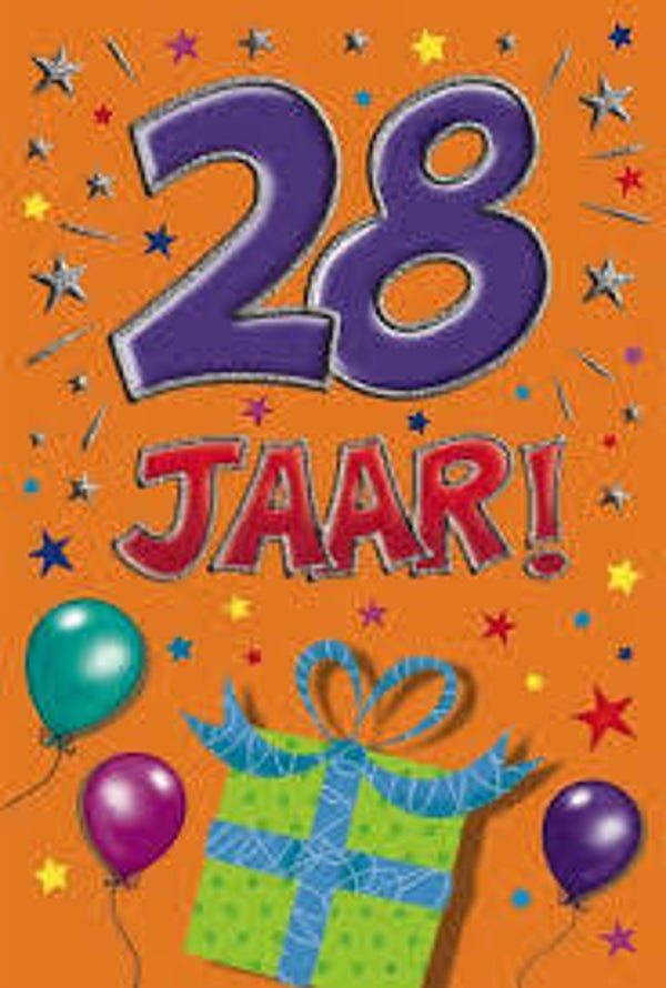 28 Jaar - wenskaart that funny age