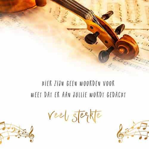 In gedachten bij jullie - wenskaart