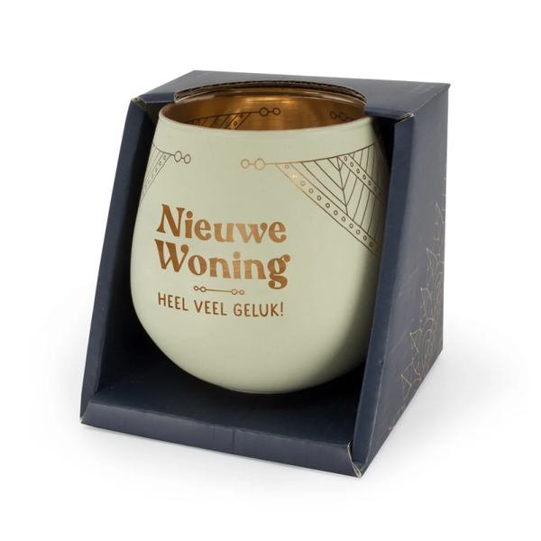 Nieuwe woning heel veel geluk - luxe sfeerlicht houder
