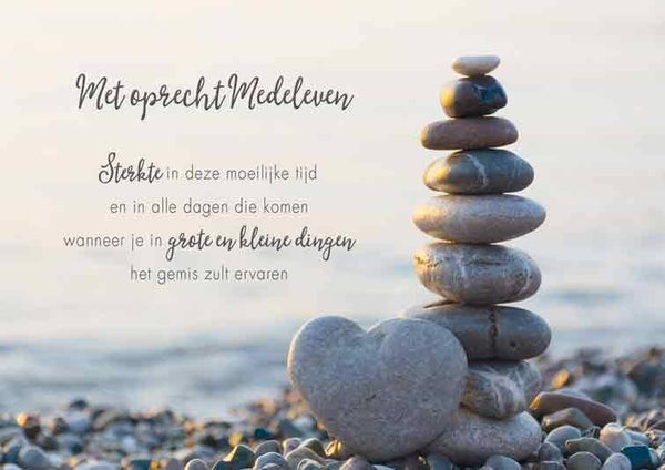 Met oprecht medeleven - condoleancekaart