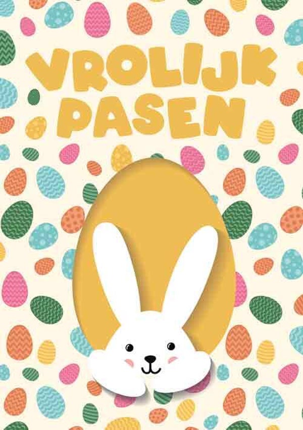 Vrolijk pasen - paas wenskaart