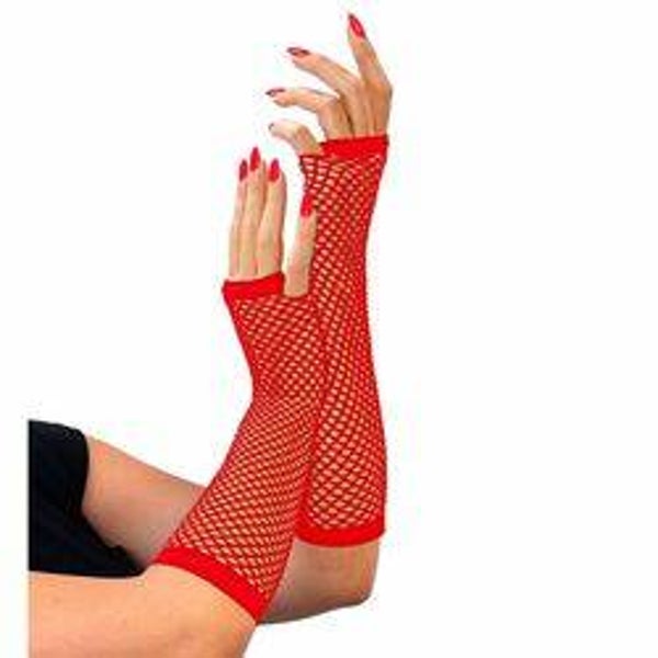 Handschoenen visnet - rood