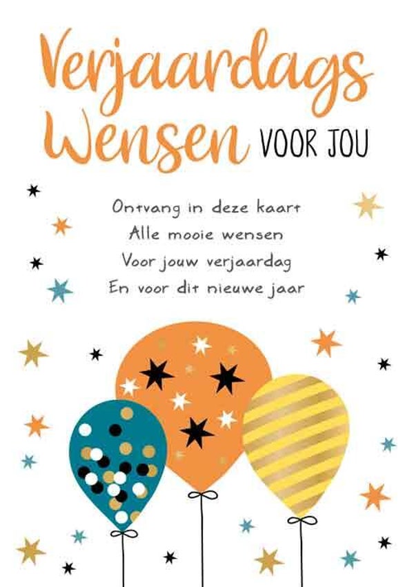 Voor de jarige - wenskaart Intense