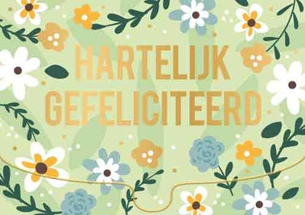 Hartelijk gefeliciteerd - geld/kado kaart voor jou