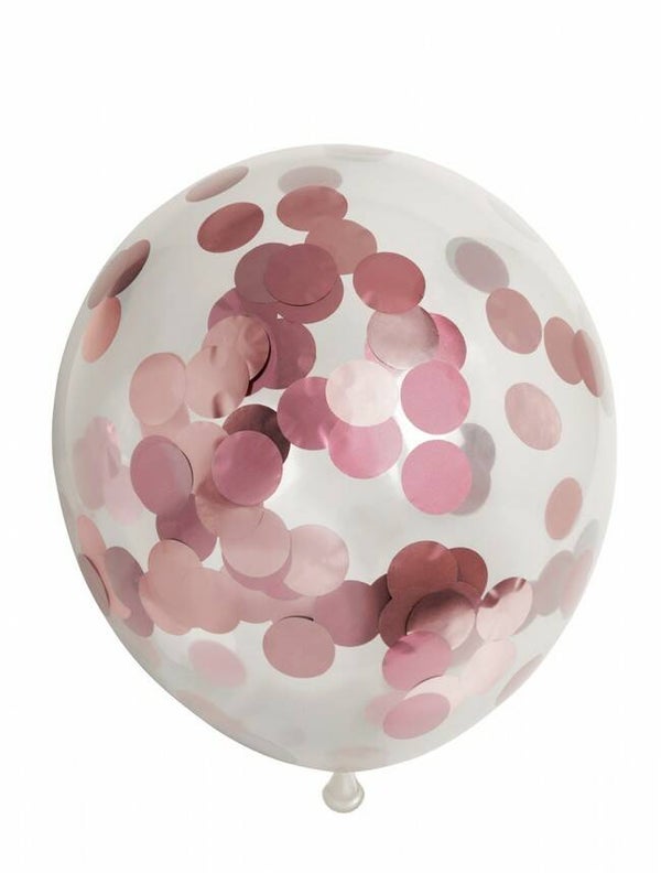 Confetti ballonnen - rosé goud metallic