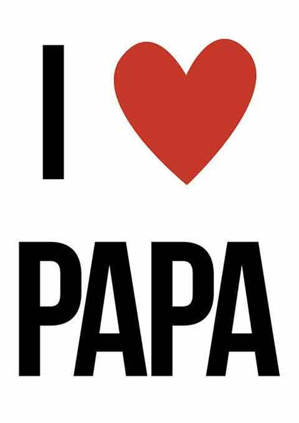 I ♥️ papa - wenskaart