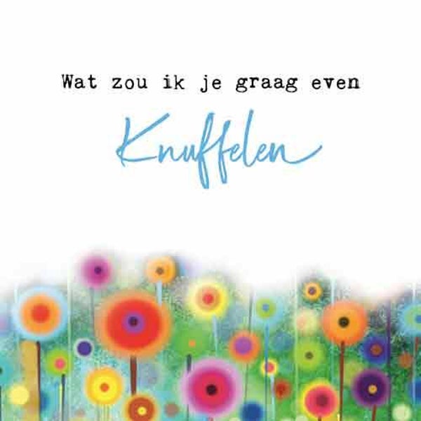 Wat zou ik je graag even knuffelen - wenskaart