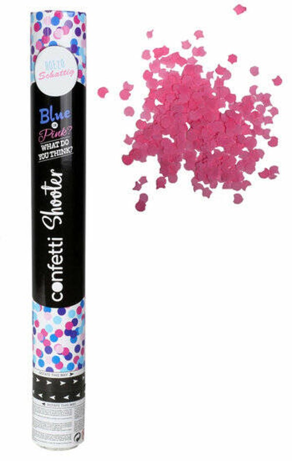 Gender reveal confetti shooter - meisje