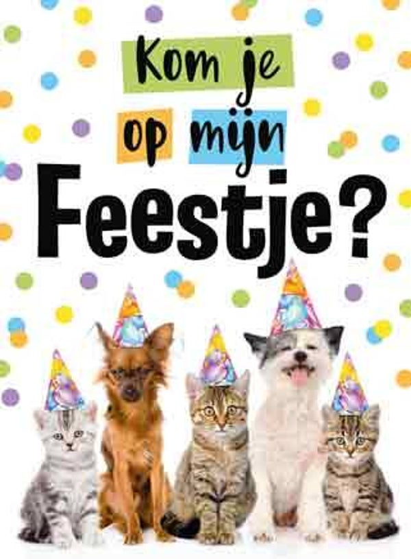 Kom je op mijn feestje?  - pakje uitnodigingskaarten