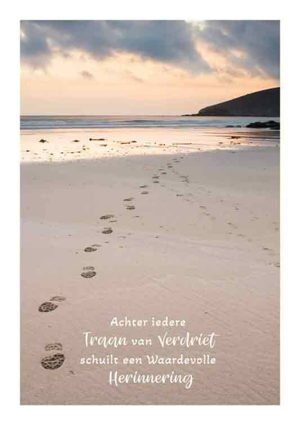Achter iedere traan van verdriet - condoleancekaart