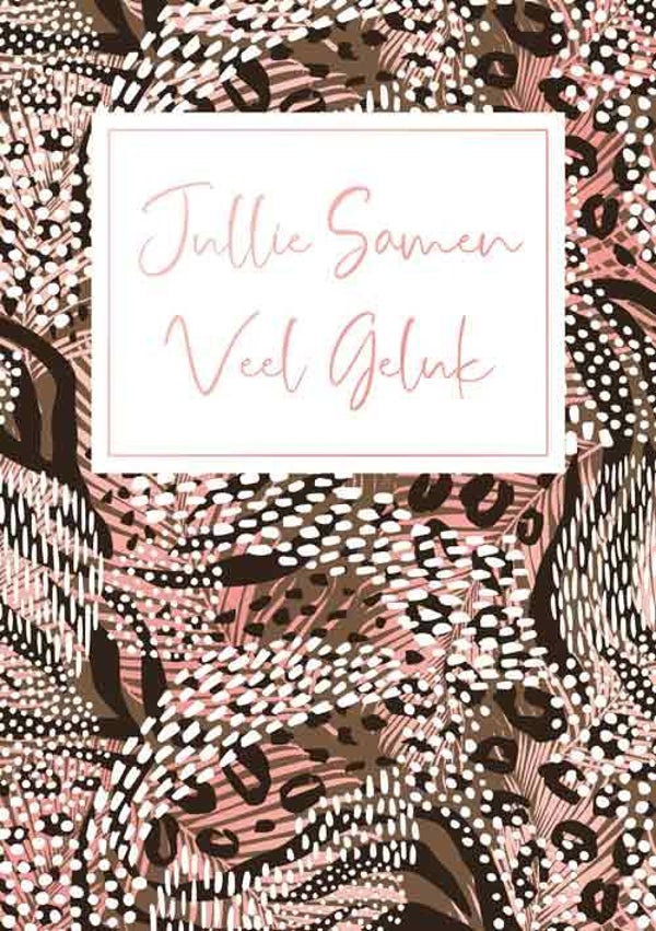 Jullie samen veel geluk - wenskaart gold rush