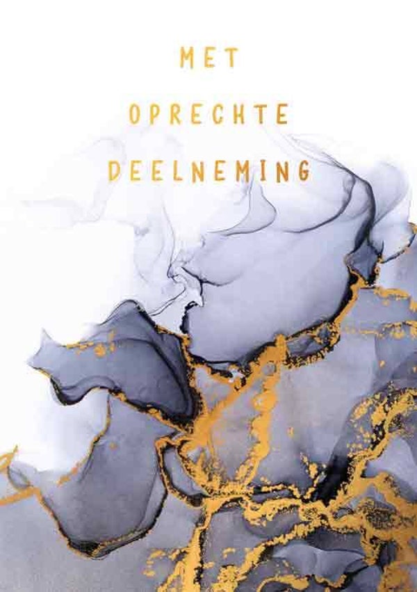Met oprechte deelneming - wenskaart gold rush