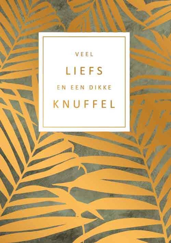 Veel liefs en een dikke knuffel - wenskaart gold rush