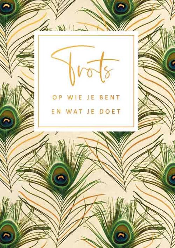 Trots op wie je bent en wat je doet - wenskaart gold rush