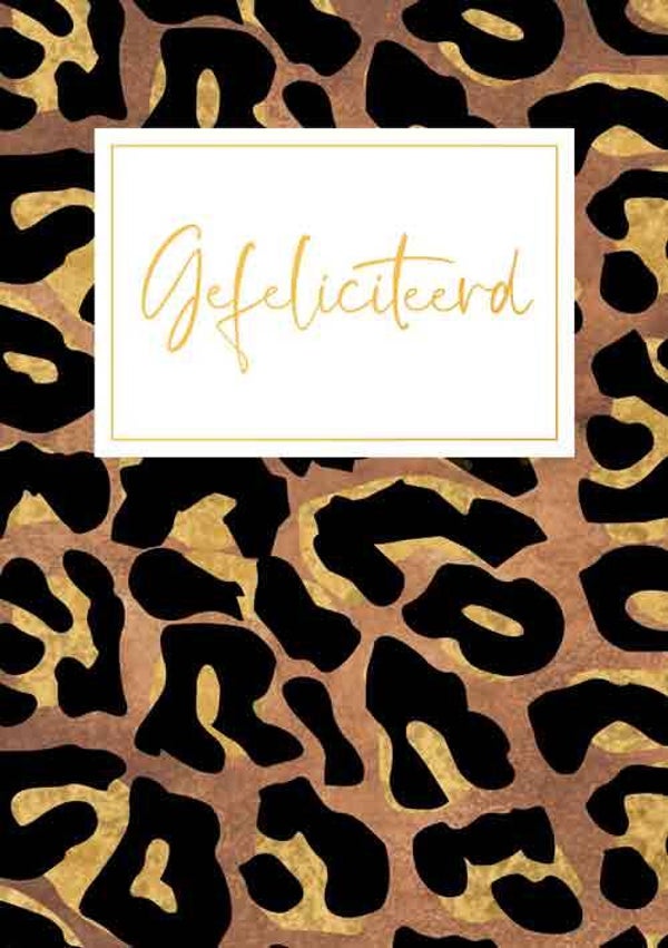Gefeliciteerd - wenskaart gold rush