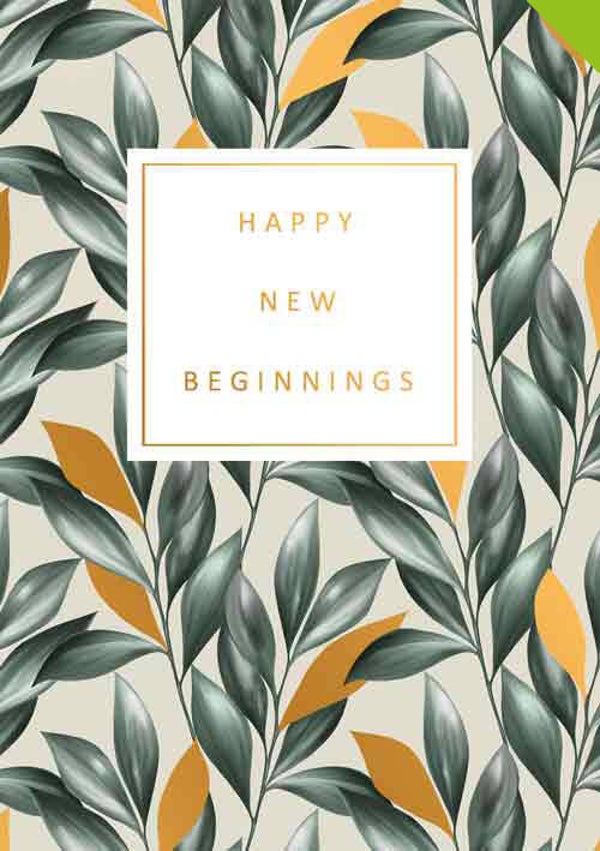 Happy new beginnings - wenskaart gold rush