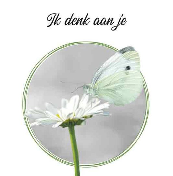 Ik denk aan je - condoleancekaart