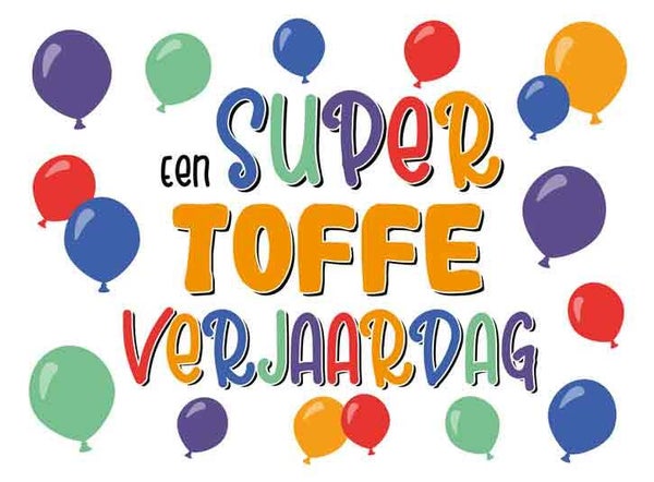 Een super toffe verjaardag - wenskaart