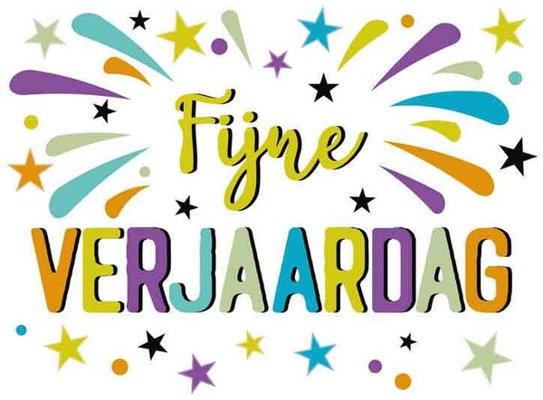 Fijne verjaardag - wenskaart
