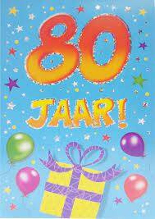 80 Jaar - wenskaart