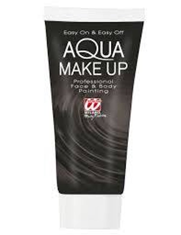 Aqua make-up zwart -  tube schmink op waterbasis