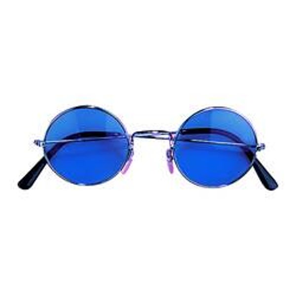 Hippie bril - blauw glas