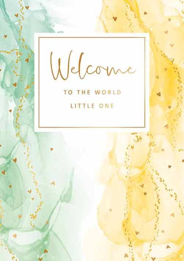 Welcome to the world little one - wenskaart gold rush
