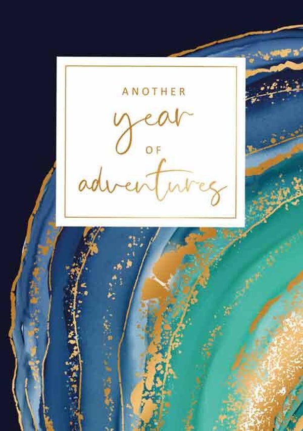 Another year of adventures - wenskaart gold rush