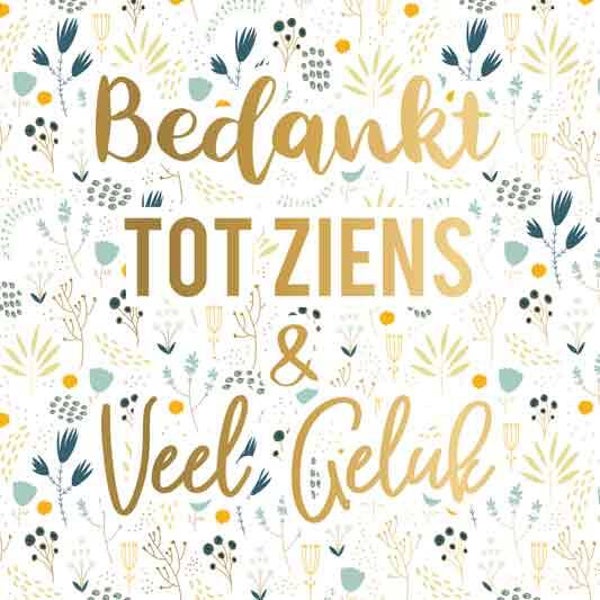 Bedankt tot ziens  - wenskaart Daisy XL