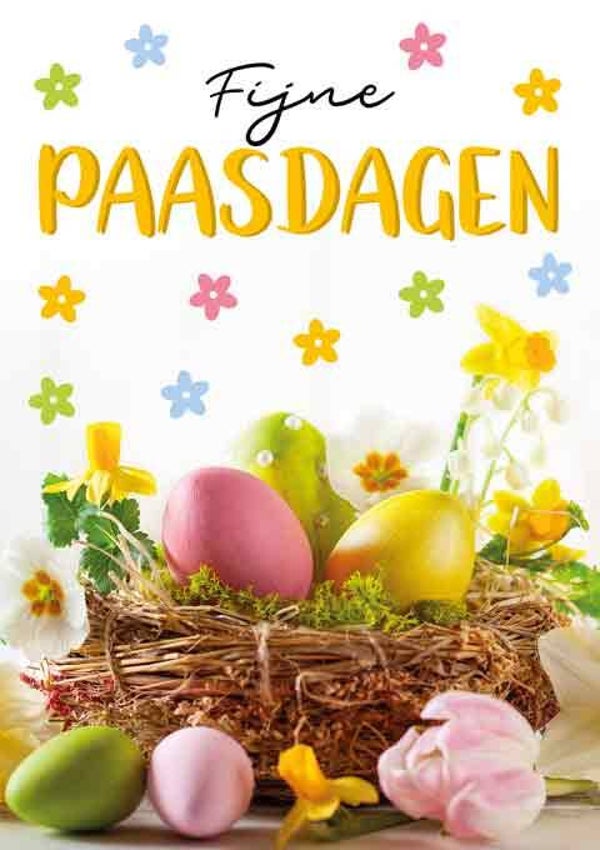 Fijne paasdagen - paas wenskaart