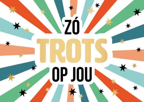 Zó trots op jou - wenskaart Daisy