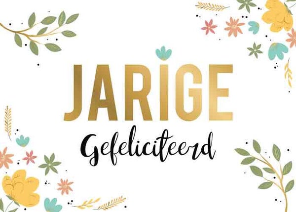 Jarige gefeliciteerd - wenskaart Daisy
