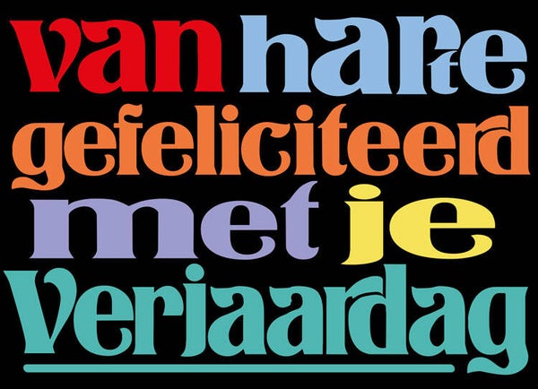 Van harte gefeliciteerd met je verjaardag - wenskaart Mixx