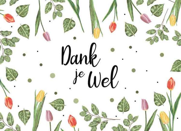 Dank je wel - wenskaart Mixx