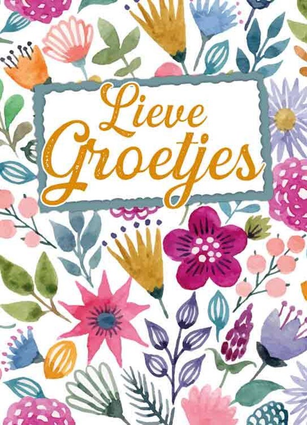 Lieve groetjes - wenskaart Mixx
