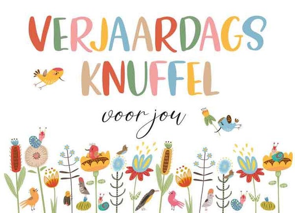 Verjaardags knuffel voor jou - wenskaart Mixx
