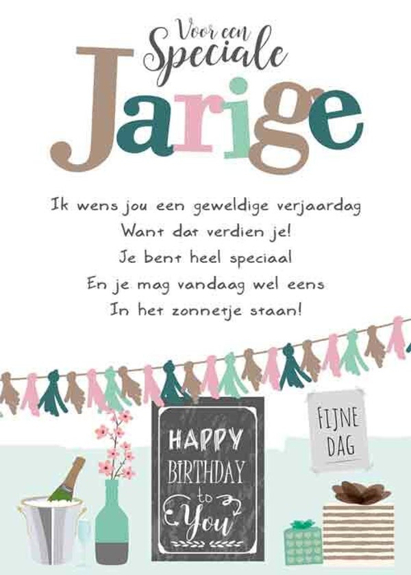 Voor een speciale jarige - wenskaart Intense
